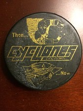 Cincinnati Cyclones Vintage IHL ECHL Souvenir Shell Ad Hockey Puck