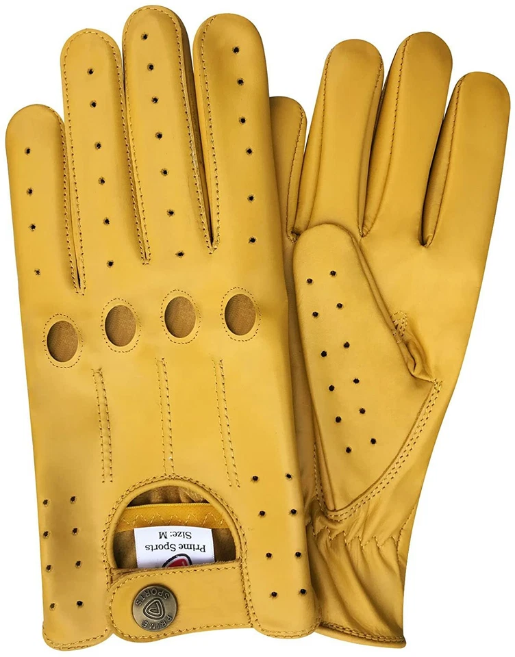 REAL SOFT LEATHER MEN'S TOP QUALITY DRIVING GLOVES STYLISH FASHION D-507 All  - Image 1 of 2