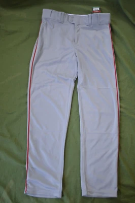 Rawlings Baseball Pants Men's Gray/Red Large 34x34 New with Tags - Image 1 of 4