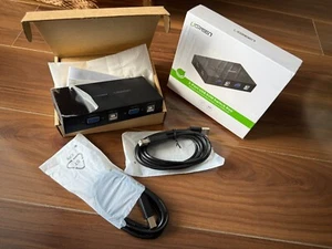 UGREEN 30357 2 Port USB KVM Switch Box Used Comes With Cords - Picture 1 of 6