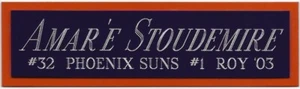 AMAR'E STOUDEMIRE SUNS NAMEPLATE FOR AUTOGRAPHED SIGNED BASKETBALL-JERSEY-PHOTO - Picture 1 of 4