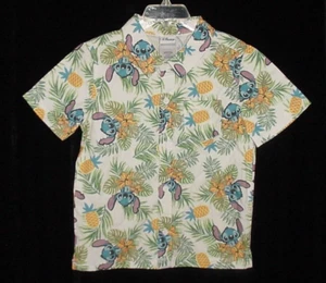 EUC Disney Jungen Lilo and STITCH Ananas Blumen Hawaiihemd Größe 4 T Rarität - Bild 1 von 4