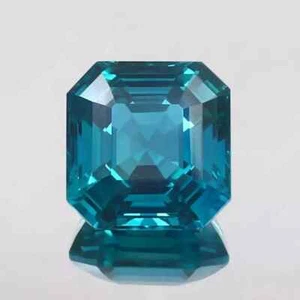 10 Ct Indicolite Naturale Blu Verde Tormalina Taglio Asscher Pietra Preziosa Sciolta - Foto 1 di 6