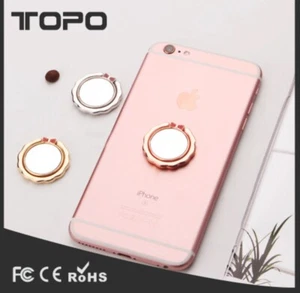 (Gold) Cell Phone Ring Holder,360 Degree Rotation Metal Finger Grip Stand Magnet - Picture 1 of 2