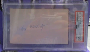 Ray Flaherty Giants HOF 1976 Autographed Signed Index Card PSA Slab #84688673 - Picture 1 of 8