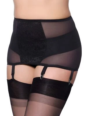 Gaine Porte-jarretelle Grande taille Femme Classics Ulla 1268 40-62 Noir Beige - Photo 1/2