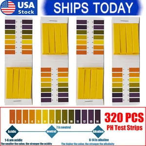 320x 1-14 pH Indicator Test Strips Laboratory Paper Litmus Tester Urine Saliva - Picture 1 of 4