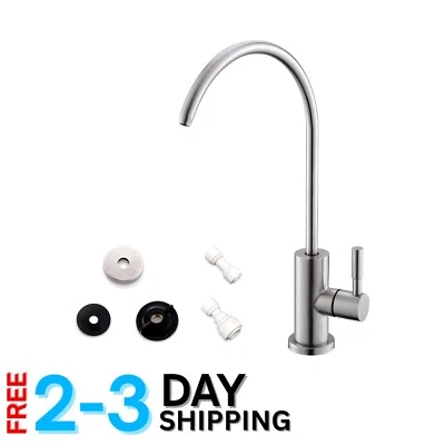 Stylish Kitchen Water Filter Faucet with Leak-Proof Design and Brushed Finish - Image 1 of 4