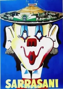 Original Vintage Poster SARRASANI DEUTSCHER ZIRKUS CLOWN um 1960 - Bild 1 von 1