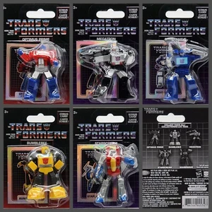 JUST PLAY X HASBRO TRANSFORMERS SET OF FIVE 2-3" MINI FIGS WITH BONUS CARDS! - Picture 1 of 7