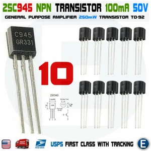 10pcs 2SC945 Amplifier NEC TO-92 Transistor C945 KCS945 NPN USA seller - Picture 1 of 2