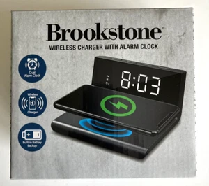 Chargeur sans fil Brookstone avec réveil, neuf dans sa boîte - Photo 1 sur 5