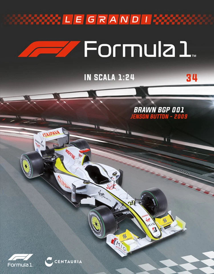 NEWS: 1:24 F1 BRAWN GP 01 - Jenson Button - 2009 ALTAYA +Magazine no Minichamps - Immagine 1 di 1