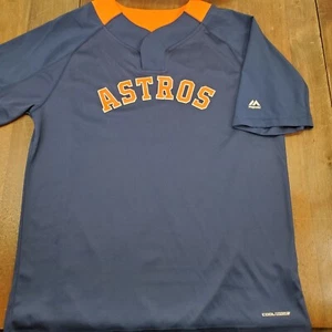 Majestic Camiseta deportiva de dos botones de los Astros de Houston de la MLB de Houston para hombre grande - Imagen 1 de 12