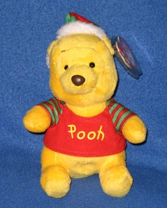 TY DISNEY WINNIE THE POOH BEANIE BABY- CHRISTMAS / SANTA - MINT with MINT TAG - Picture 1 of 1