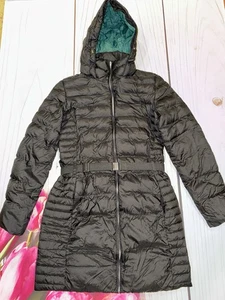 Chaqueta Parka Larga Timberland Puffer Con Cinturón Mujer Talla Pequeña Negra - Imagen 1 de 4