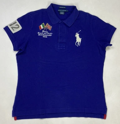 Polo Ralph Lauren Italia Rugby The Skinny Polo Mujer Grande Azul Big Pony Foto 1 de 4