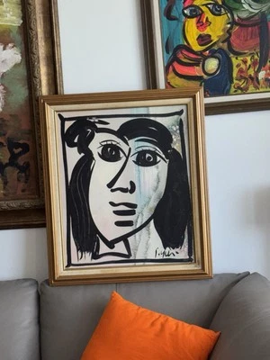 "PINTURA FACIAL NÁUTICA VINTAGE PETER KEIL 25""x29"" de primera calidad" Foto 1 de 4