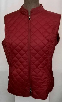 Chaleco Van Heusen Mujer Grande Granate/Borgoña Acolchado Forrado Bolsillos con Cremallera Completa Foto 1 de 4