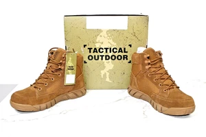 Botas de Combate Tácticas FREE SOLDIER Para Hombre 8 Gamuza Tostada Senderismo Trabajo Militar. - Imagen 1 de 15