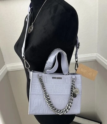 NWT Steve Madden Blivonia Crossbody Bag W/Removable Strap Chain Violet $78 8x7 - Image 1 of 4
