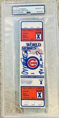 Ryne Sandberg Signed & Inscribed 1984 World Series MVP PSA/DNA Gem Mint 10 - Image 1 of 4