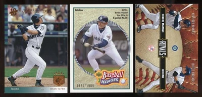 (3) LOTE de cartões de beisebol Upper Deck e Donruss ICHIRO SUZUKI todos #ed - Imagem 1 de 2