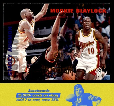 1994-95 Stadium Club Stacey Augmon / Mookie Blaylock BCT card #327 Atlanta Hawks - Image 1 of 2