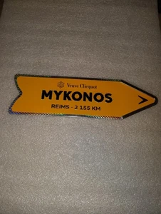 Veuve Clicquot Arrow Metal Tin Sign Mykonos Mancave Advertising - Picture 1 of 3