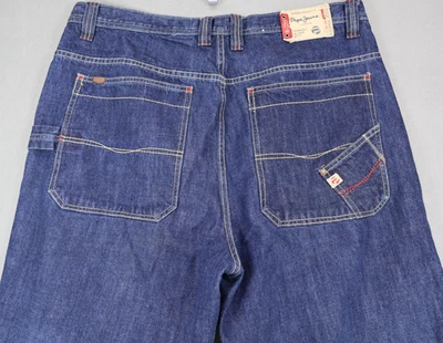 De Colección Pepe Jeans Doble Rodilla Estilo Carpintero Suelto Rave Ancho 40x32 Patinador Y2K Foto 1 de 4