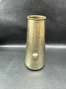 Antike Benedikt Karnak Messing Vase #629 Egyptian Revival 1920 Art Deco - Bild 1 von 10