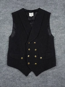 WATHNE Vest Jacket Women's Small Gray 100% Wool Made USA Buttons Equestrian - Picture 1 of 11