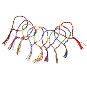 Muñeca de hilo trenzado moleteado colorido estilo hippie 9 piezas - Imagen 1 de 1