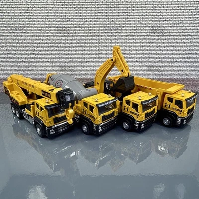 Set of 4 Construction Engineering Vehicle Toy Truck Bundle with Moving Parts - Image 1 of 4