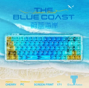 TITANNATION Côte d'Azur Theme 171-Key Fully transparent light-permeable keycaps - Picture 1 of 5