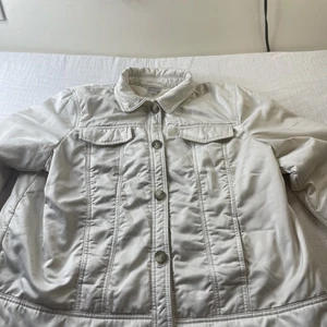 Chico's klassische isolierte Jacke Gr. 4 XL natur creme Taschen leicht - Bild 1 von 6