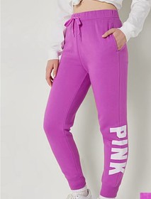 New Victoria's Secret PINK Joggers (XXL) Relaxed Fit Pants Logo Sweatpants NWT