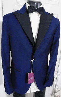 *NEW*  SARTORIA PARTENOPEA SIZE 40R BLUE WOOL 2 BUTTON TUXEDO JACKET - Image 1 of 4