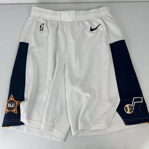 Pantaloncini Salt Lake City Stars Nike Authentics Game Uomo Bianco/Navy Taglia 42 Jazz - Foto 1 di 4