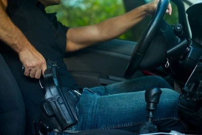 Tagua Gunleather Thumb Bre Leather Belt Holster, Glock 42, Right Hand, : BH1-305 - Image 1 of 2