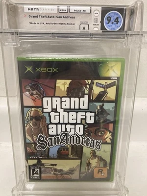 GTA,San Andreas,AO"Adult Only,Hot Coffee,Xbox,WATA 9.4 Rare Sealed Case Box,PS2 - Image 1 of 4