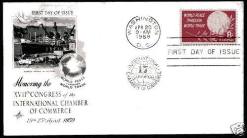 1129 World Peace Through World Trade, ArtCraft (MC) FDC - Image 1 of 1