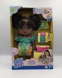 Neu Baby Alive Fruity Sips Babypuppe - schwarze Haare/braune Augen Spielzeug für 3 und mehr - Bild 1 von 5