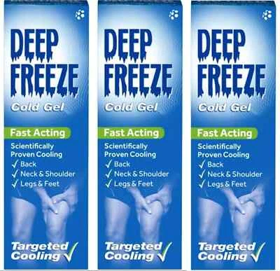 3 x Deep Freeze Cold Gel 100g - Fast-Acting Cold Gel With Targeted Cooling