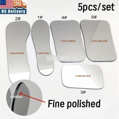 Espelhos refletores de vidro dental dupla face intra-oral fotografia espelho fotográfico - Imagem 1 de 4