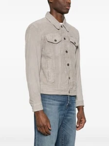 Polo Ralph Lauren Leather Suede Trucker Jacket In Grey Fog Men’s Size XL - Picture 1 of 14