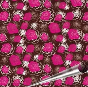 Small White & Pink Roses Chocolate Transfer Sheet - Picture 1 of 7