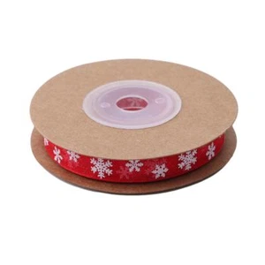 Snowflake Ribbon Christmas Ribbons Ribbon Wrapping Handmade Wrapping Decoration - Picture 1 of 14