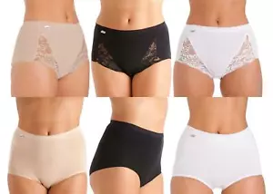 La Marquise Maxi Briefs Ladies Cotton Rich Full Cover Knickers Underwear 3 Pairs - Picture 1 of 25
