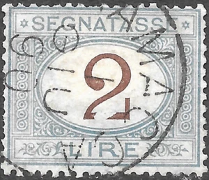 1870🔥ITALY POSTAGE DUE Sass#12 SC#J15🔥ERROR Print (NOT the Scratch) RARE🔥Used - Picture 1 of 3